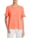 SUNDRY RUFFLE-SLEEVE TEE,SP18-03-A19