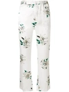 DONDUP CROPPED FLORAL PRINT TROUSERS,DP162FF294CXXX12854124