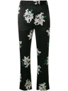 DONDUP CROPPED FLORAL PRINT TROUSERS,DP162FF294CXXX12854190