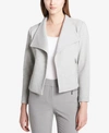 CALVIN KLEIN RIBBED OPEN-FRONT JACKET