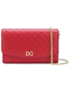 DOLCE & GABBANA DOLCE & GABBANA LOVE IS DG EMBOSSED WALLET-ON-A-CHAIN - RED,BI1028AS20912849445