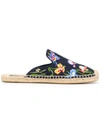 Tory Burch Max Embroidered Espadrille Slides In Multi