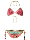 ANJUNA patterned embroidered trim bikini,DIANA1812861084