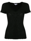 James Perse Reverse Binding Tee In Black