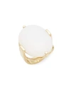 IPPOLITA 18K GOLD POLISHED ROCK CANDY WHITE AGATE RING,0400097644374