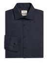 GIORGIO ARMANI MICRO CHECK BUTTON-DOWN,0400097326481