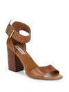 STEVE MADDEN Estoriaa Leather Block Heels,0400097075762