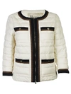 Herno Cropped Jacket In Bianco-nero
