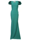 LA PETIT dressing gown DI CHIARA BONI CHIARA BONI ROSE APPLIQUE LONG DRESS,10567623
