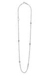 Lagos Sterling Silver Caviar Icon Necklace, 16 In Silver