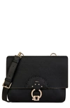 FURLA SCOOP LEATHER SHOULDER BAG - BLACK,BNW4VHK00Z