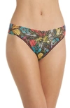 HANKY PANKY PRINT ORIGINAL RISE THONG,5T1182