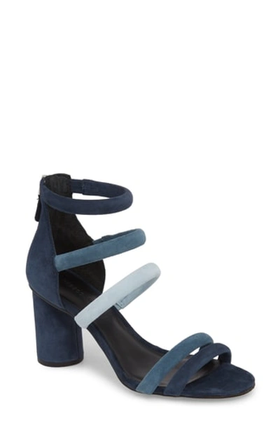 Rebecca Minkoff Women's Andree Suede Color-block Ankle Strap High-heel Sandals In Dark Blue/black