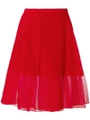 ROCHAS PLEATED SHEER SKIRT,ROWM355272RM281300A12857025