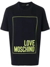 LOVE MOSCHINO logo box T-shirt,M473269M387612856321