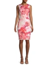 CALVIN KLEIN FLORAL SHEATH DRESS,0400098022206