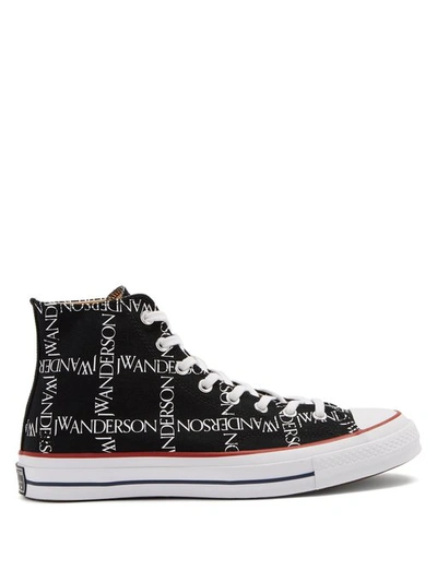 Converse X Jw Anderson Logo-print High-top Trainers In Black