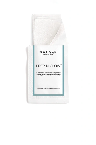 Nuface Prep-n-glow Dual Sided Cleansing Cloths 20 Pack In Colorless