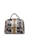 ORCIANI BEIGE PYTHON BAG,10568204