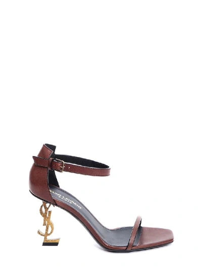Saint Laurent Brown Opyum 110 Leather Sandals