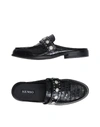 Senso Ciara Studded Loafer Mules In Black
