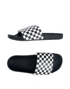 Vans Checkerboard-print Open-toe Sandals In Black