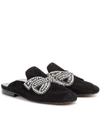 ISABEL MARANT FOYLE EMBELLISHED SUEDE SLIPPERS,P00315814