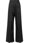 SID NEIGUM LAYERED SATIN STRAIGHT-LEG trousers