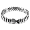 ANCHOR & CREW COAL BLACK DELTA ANCHOR MAXI SILVER & BRAIDED LEATHER BRACELET