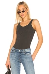James Perse The Daily Racer Tank In Carbon