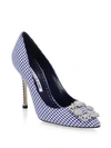 MANOLO BLAHNIK Hangisi 105 Gingham Pumps