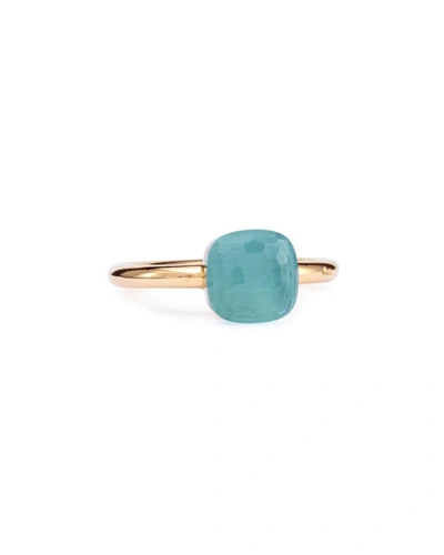 Pomellato Nudo Rose Gold & Blue Topaz Ring, Mini