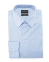 EMPORIO ARMANI MEN'S MODERN-FIT COTTON-STRETCH DRESS SHIRT, BLUE,PROD210330166
