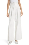 REBECCA TAYLOR STRIPE WIDE LEG PANTS,318750P074