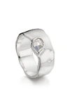Monica Vinader Siren Wide Band Ring In Silver