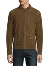 JOHN VARVATOS Slim-Fit Front Zip Leather Jacket,0400097921859