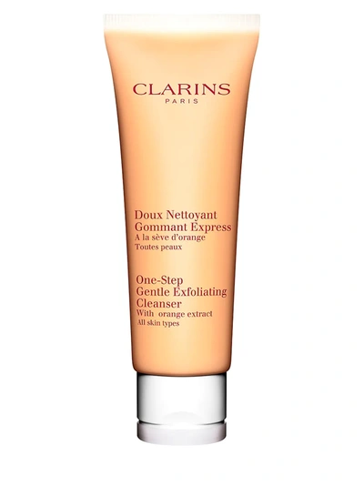 Clarins One-step Gentle Exfoliating Cleanser With Orange Extract In White