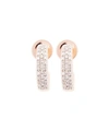 Monica Vinader Fiji Mini 18ct Rose-gold Vermeil And Diamond Hoop Earrings In Gold