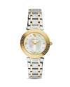 Versace 35mm Daphnis Bracelet Greca Watch, Two-tone In White/multi