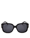 Dior Women's Lady Studs Embellished Square Sunglasses, 54mm In Black/gray Solid