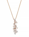 BLOOMINGDALE'S DIAMOND CASCADE PENDANT NECKLACE IN 14K ROSE GOLD, 0.50 CT. T.W. - 100% EXCLUSIVE,P2112