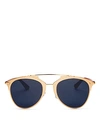 DIOR WOMEN'S REFLECTED MIRRORED BROW BAR AVIATOR SUNGLASSES, 52MM,REFLECTEDS