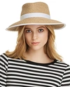 Eric Javits Sun Crest Packable Hat In Peanut/white