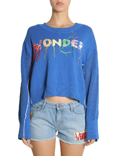Mira Mikati Embroidered Wonder Sweater In Blue
