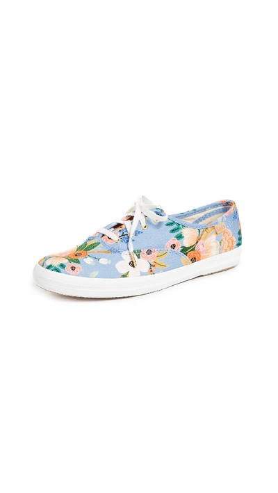 Keds X Rifle Paper Co Sneakers In Periwinkle