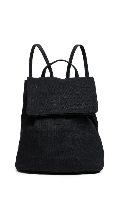 Baggu Canvas Mini Backpack In Black