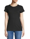 Vince Essential Pima Cotton V-neck Tee In Black