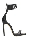 DSQUARED2 BE COOL SANDALS IN BLACK LEATHER,10569187
