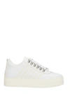 DSQUARED2 SNEAKERS IN WHITE LEATHER,10569090
