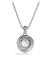 DAVID YURMAN Crossover Pearl Pendant with Diamonds on Chain